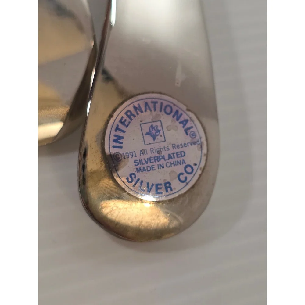 International Silver Co Serving Spoons Set‎ 3 Large Silverplate 1991 Vintage